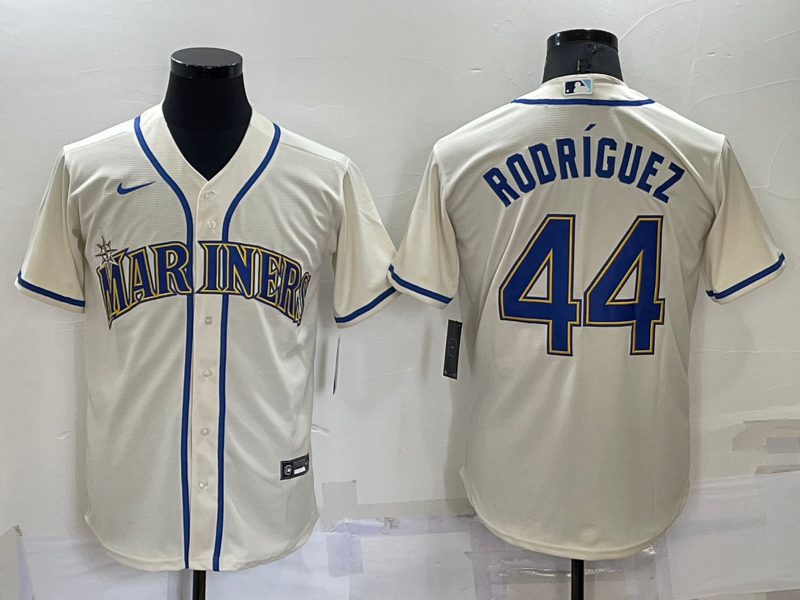 Men's Seattle Mariners Julio Rodriguez #44 Beige Baseball Jersey